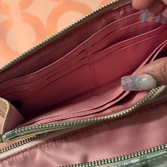 Coach Poppy Multicolor Madras Plaid Glam Shoulder Bag W/ Matching Wallet - Picture 8 of 16